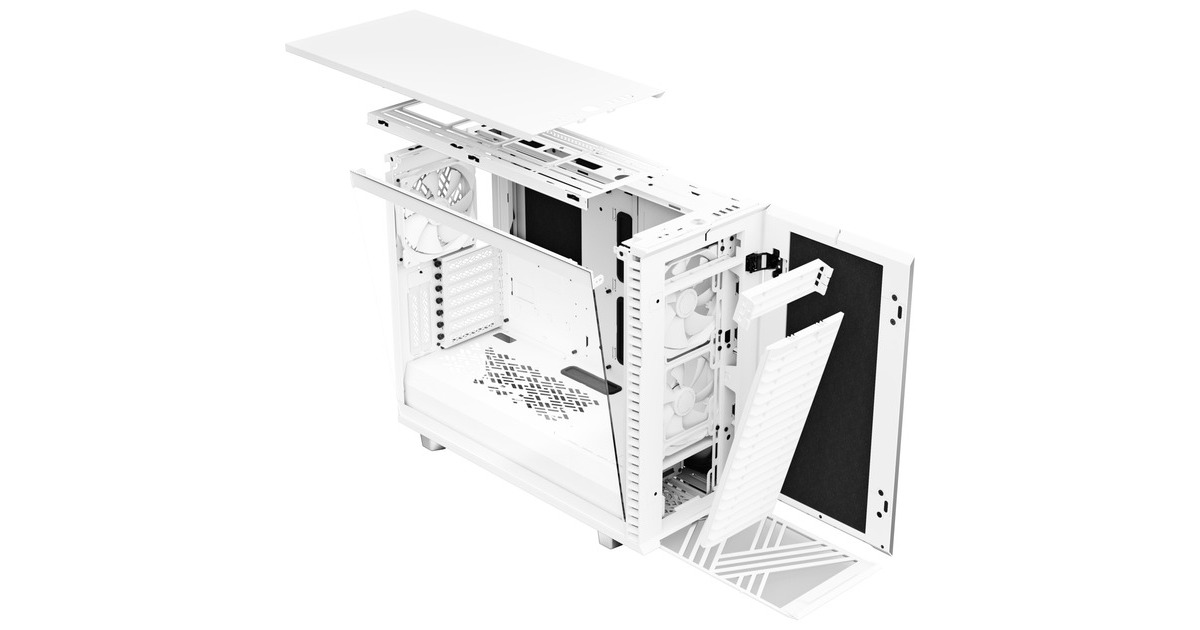 Fractal Design Define 7 White TG Clear Tint, Tower-Gehäuse(weiß, Tempered Glass)