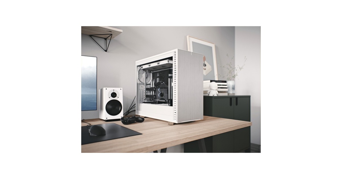 Fractal Design Define 7 White TG Clear Tint, Tower-Gehäuse(weiß, Tempered Glass)