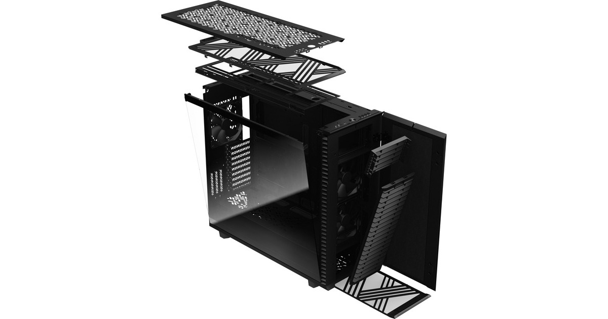 Fractal Design Define 7 XL Black TG Light Tint, Big-Tower-Gehäuse(schwarz, Tempered Glass)