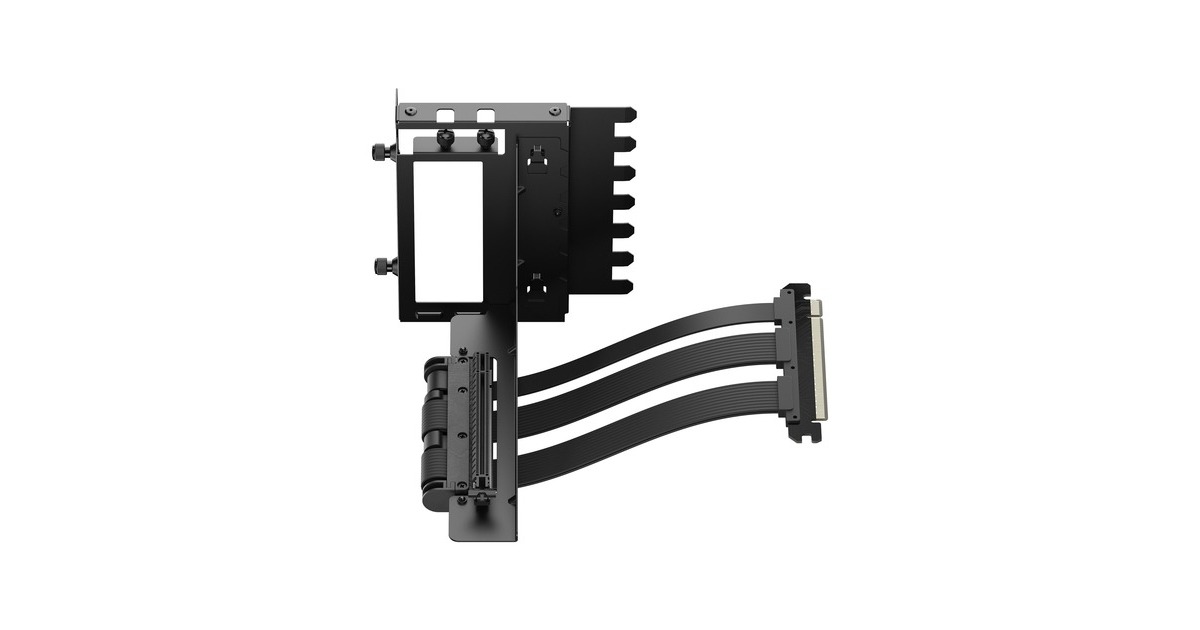 Fractal Design Flex 2 PCIe 4.0 x16 Black, Halterung + Verlängerungskabel(schwarz, 19,5cm)