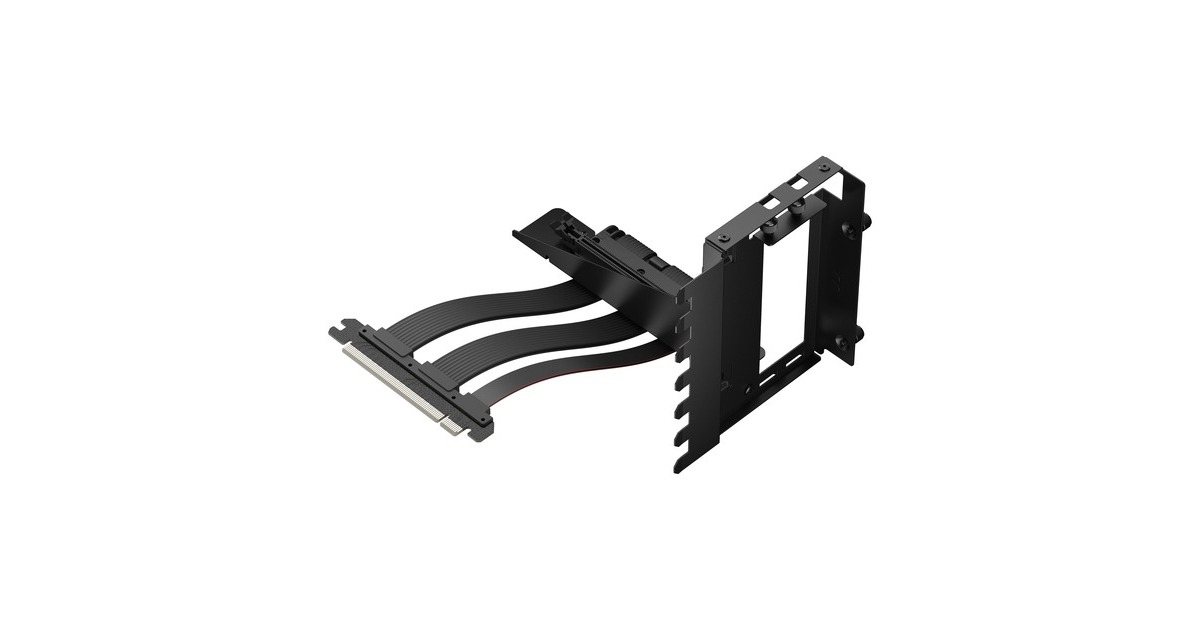 Fractal Design Flex 2 PCIe 4.0 x16 Black, Halterung + Verlängerungskabel(schwarz, 19,5cm)
