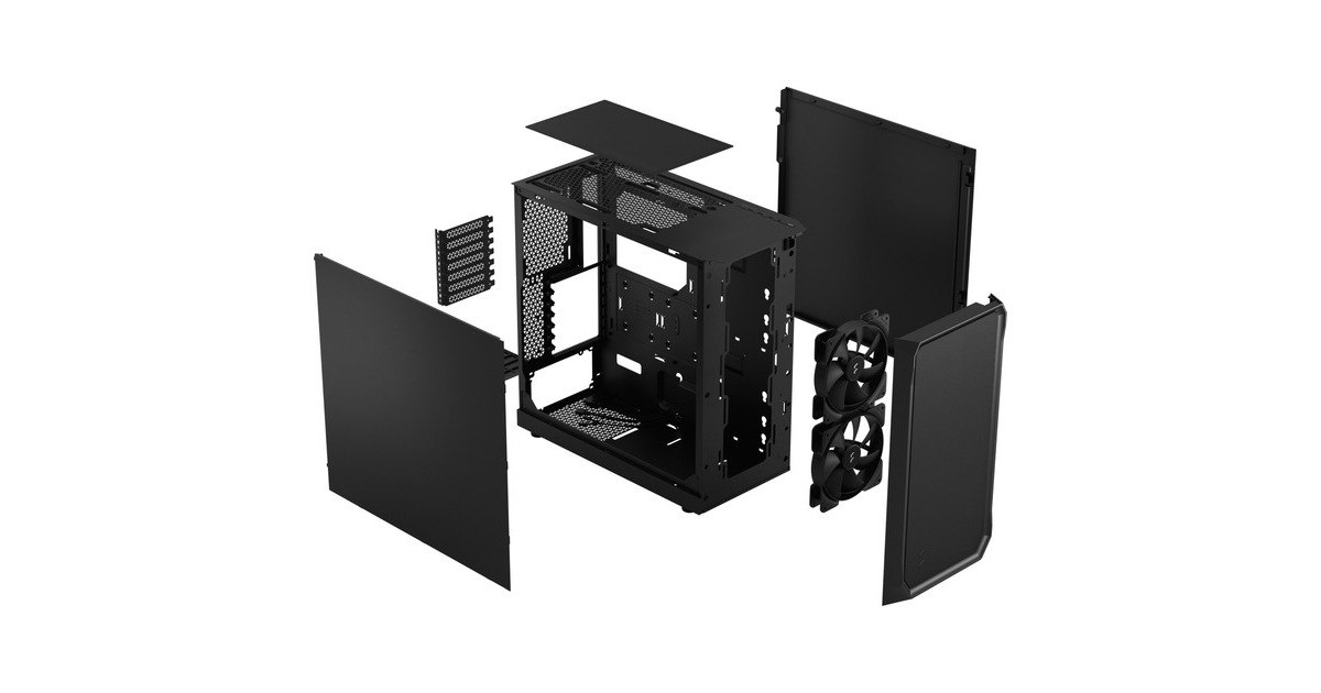 Fractal Design Focus 2 Black Solid, Tower-Gehäuse(schwarz)