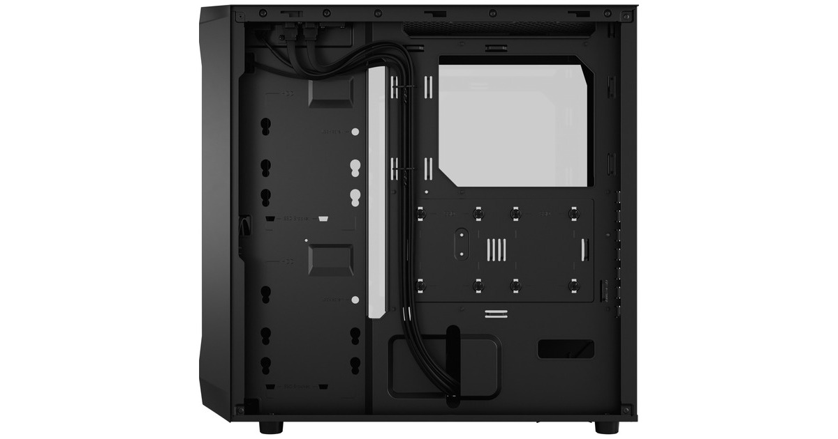 Fractal Design Focus 2 Black TG Clear Tint, Tower-Gehäuse(schwarz, Tempered Glass)