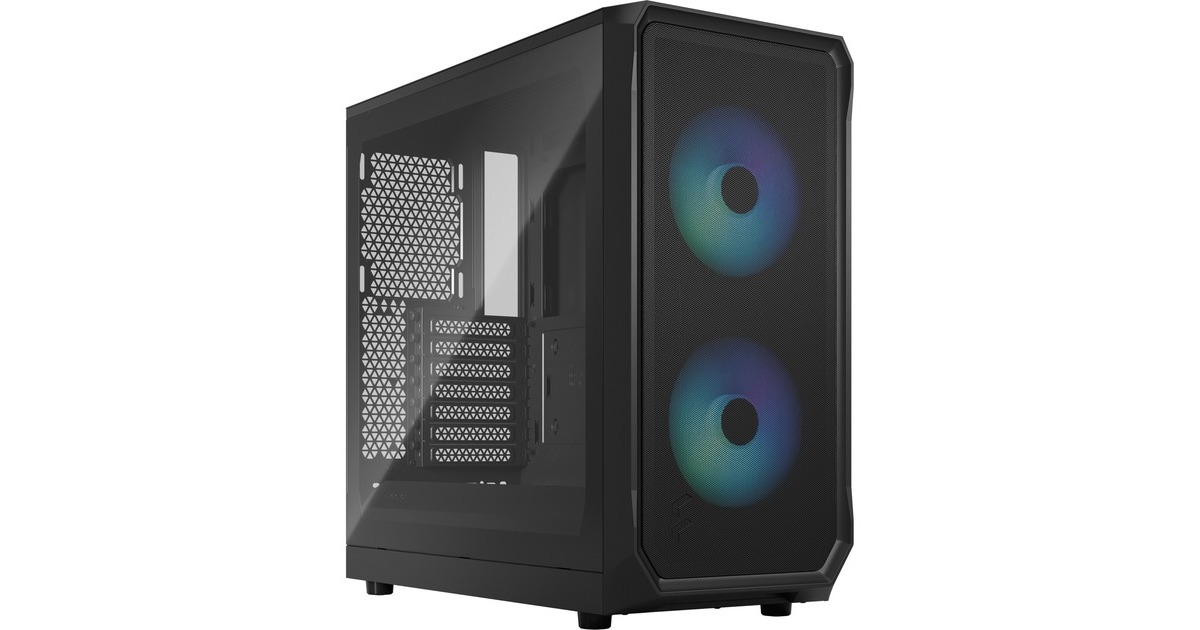 Fractal Design Focus 2 RGB Black TG Clear Tint, Tower-Gehäuse(schwarz, Tempered Glass)