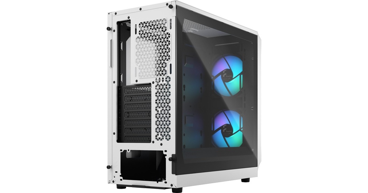 Fractal Design Focus 2 RGB White TG Clear Tint, Tower-Gehäuse(weiß, Tempered Glass)