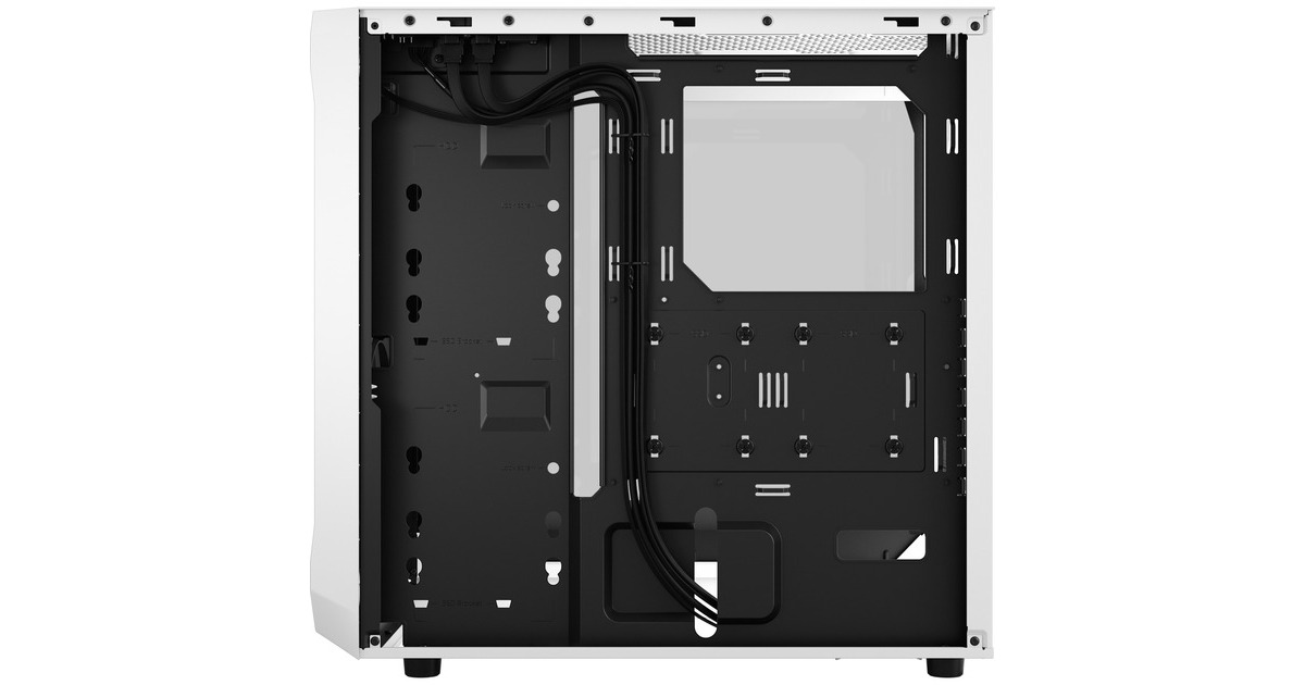 Fractal Design Focus 2 RGB White TG Clear Tint, Tower-Gehäuse(weiß, Tempered Glass)