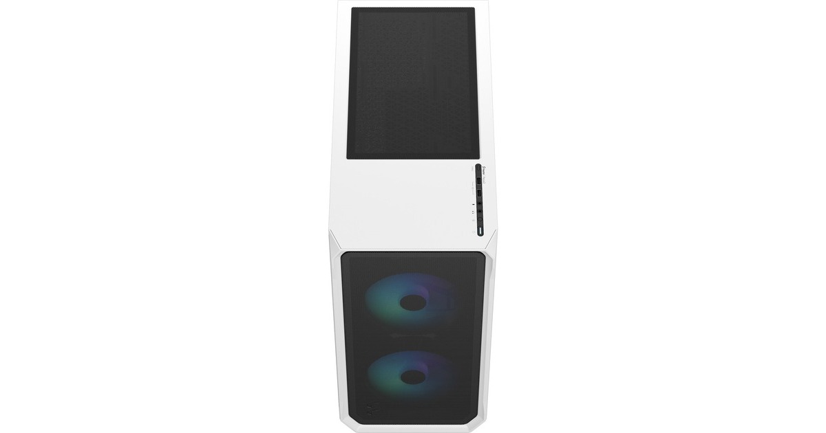 Fractal Design Focus 2 RGB White TG Clear Tint, Tower-Gehäuse(weiß, Tempered Glass)