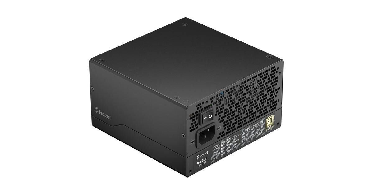 Fractal Design ION Gold 550W, PC-Netzteil(schwarz, 2x PCIe, Kabel-Management, 550 Watt)