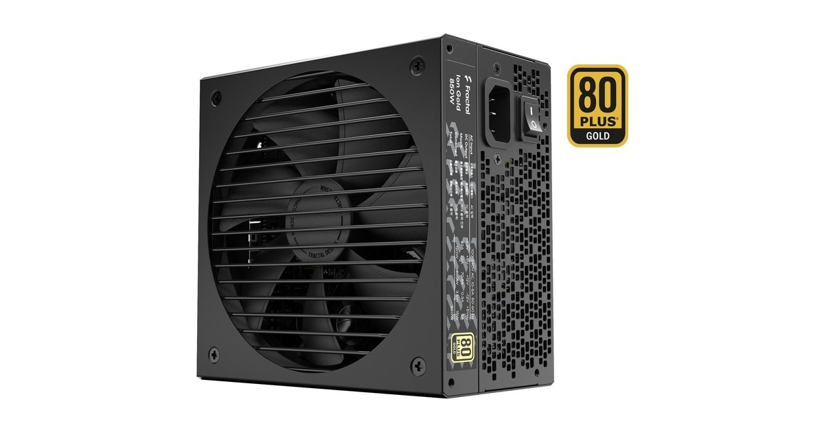 Fractal Design ION Gold 850W, PC-Netzteil(schwarz, 6x PCIe, Kabel-Management, 850 Watt)