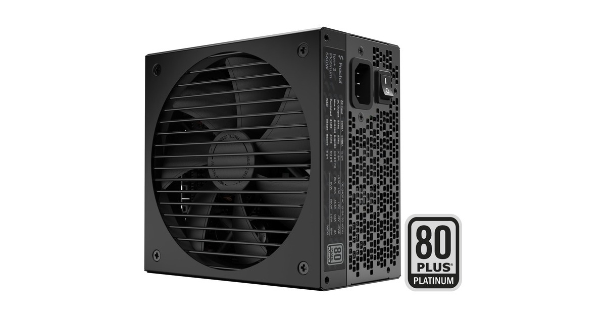 Fractal Design ION+ 2 Platinum 560W, PC-Netzteil(schwarz, 4x PCIe, Kabel-Management, 560 Watt)
