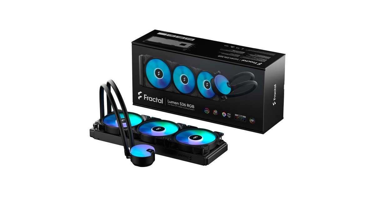 Fractal Design Lumen S36 v2 RGB 360mm, Wasserkühlung(schwarz/weiß, AM5 und Sockel 1700 ready)