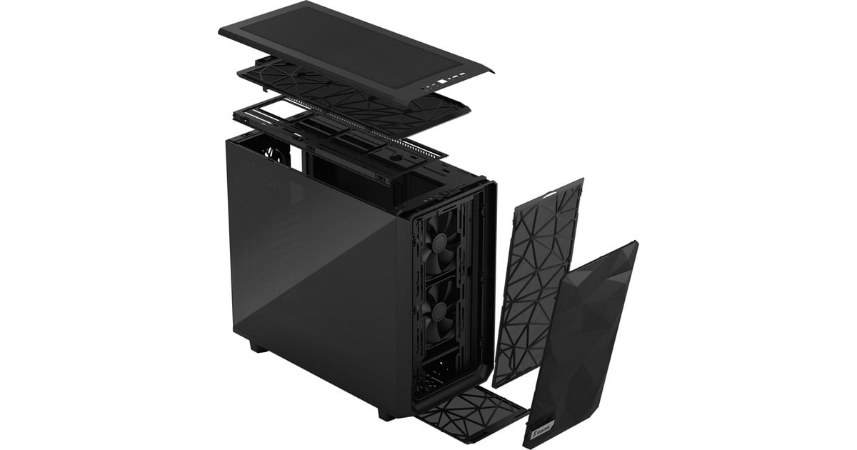 Fractal Design Meshify 2 Black TG Dark Tint, Tower-Gehäuse(schwarz, Tempered Glass)