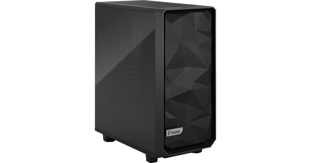 Fractal Design Meshify 2 Compact Black TG Dark Tint, Tower-Gehäuse(schwarz, Tempered Glass)