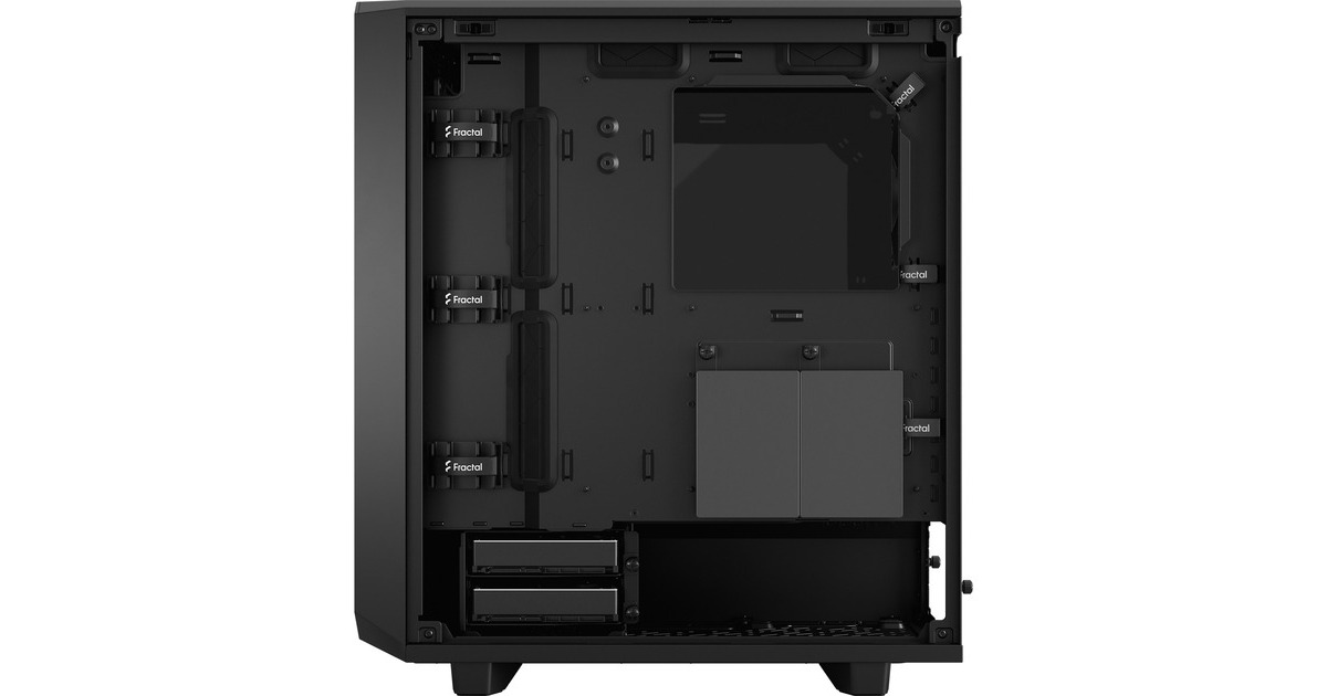 Fractal Design Meshify 2 Compact Black TG Dark Tint, Tower-Gehäuse(schwarz, Tempered Glass)