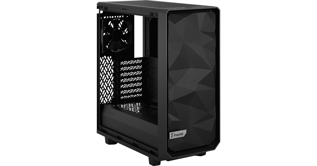 Fractal Design Meshify 2 Compact Black TG Dark Tint, Tower-Gehäuse(schwarz, Tempered Glass)