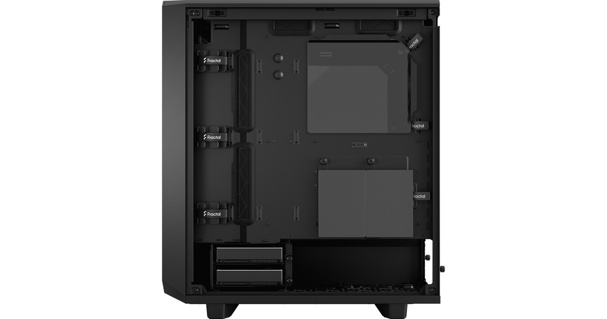 Fractal Design Meshify 2 Compact Black TG Light Tint, Tower-Gehäuse(schwarz, Tempered Glass)