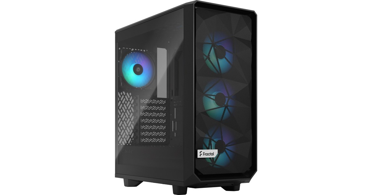 Fractal Design Meshify 2 Compact Lite RGB Black TG Light tint, Tower-Gehäuse(schwarz, Tempered Glass)