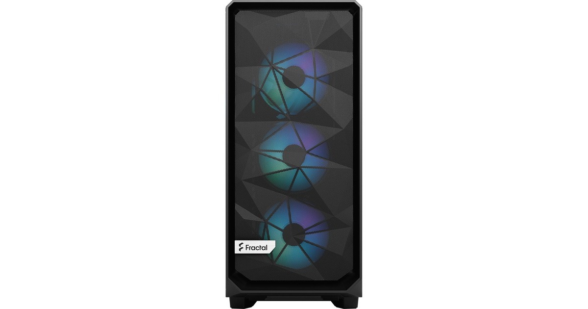 Fractal Design Meshify 2 Compact Lite RGB Black TG Light tint, Tower-Gehäuse(schwarz, Tempered Glass)