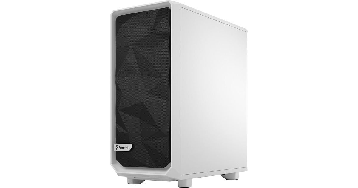 Fractal Design Meshify 2 Compact Lite White TG Clear, Tower-Gehäuse(weiß, Tempered Glass)
