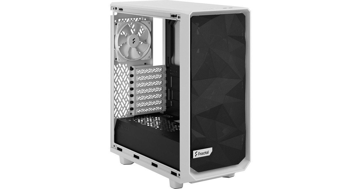 Fractal Design Meshify 2 Compact Lite White TG Clear, Tower-Gehäuse(weiß, Tempered Glass)