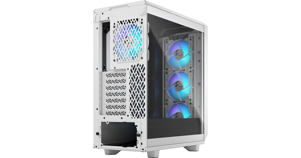 Fractal Design Meshify 2 Compact RGB White TG Clear Tint, Tower-Gehäuse(weiß, Tempered Glass)