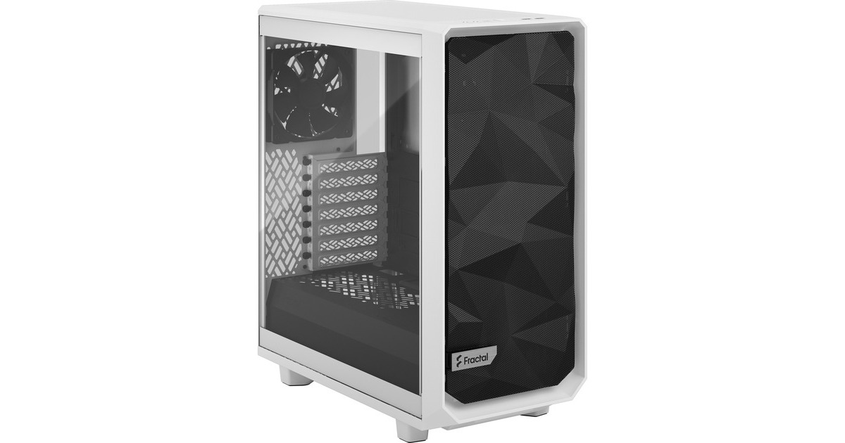 Fractal Design Meshify 2 Compact White TG Clear Tint, Tower-Gehäuse(weiß/schwarz, Tempered Glass)