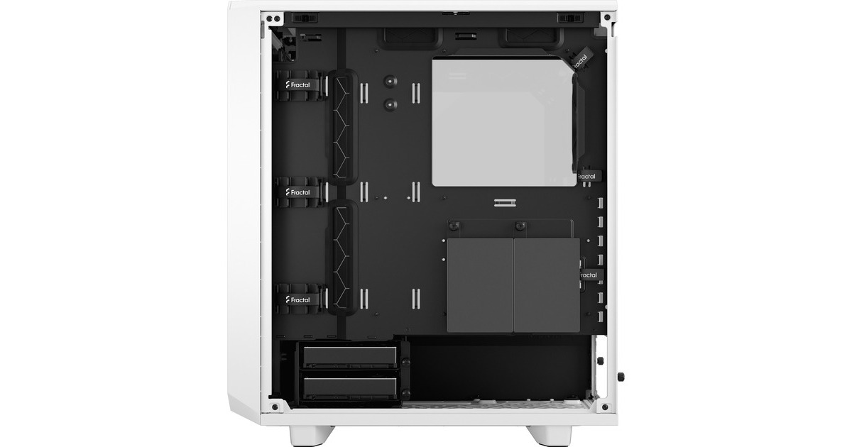 Fractal Design Meshify 2 Compact White TG Clear Tint, Tower-Gehäuse(weiß/schwarz, Tempered Glass)