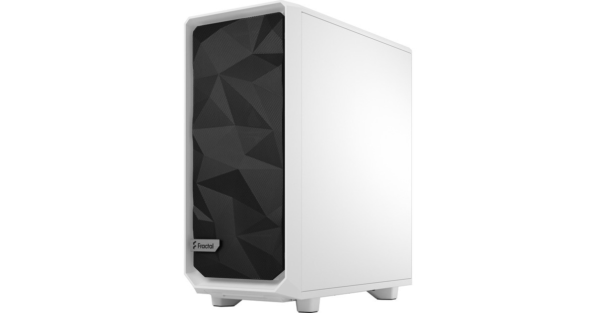 Fractal Design Meshify 2 Compact White TG Clear Tint, Tower-Gehäuse(weiß/schwarz, Tempered Glass)