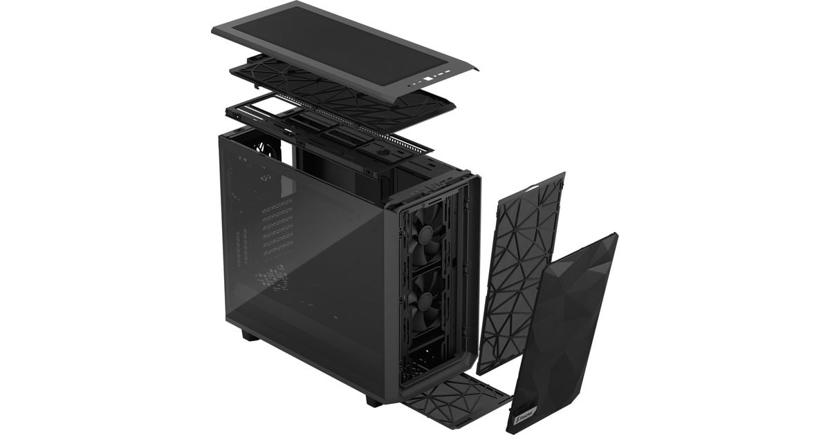 Fractal Design Meshify 2 Grey TG Light Tint, Tower-Gehäuse(grau, Tempered Glass)