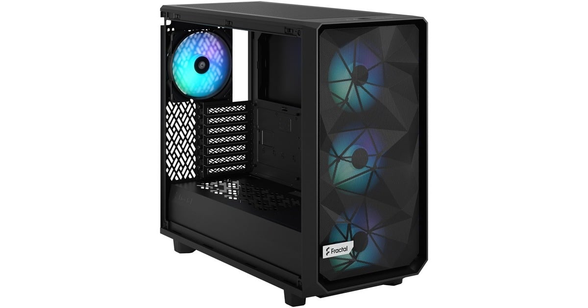 Fractal Design Meshify 2 Lite RGB Black TG Light Tint, Tower-Gehäuse(schwarz)