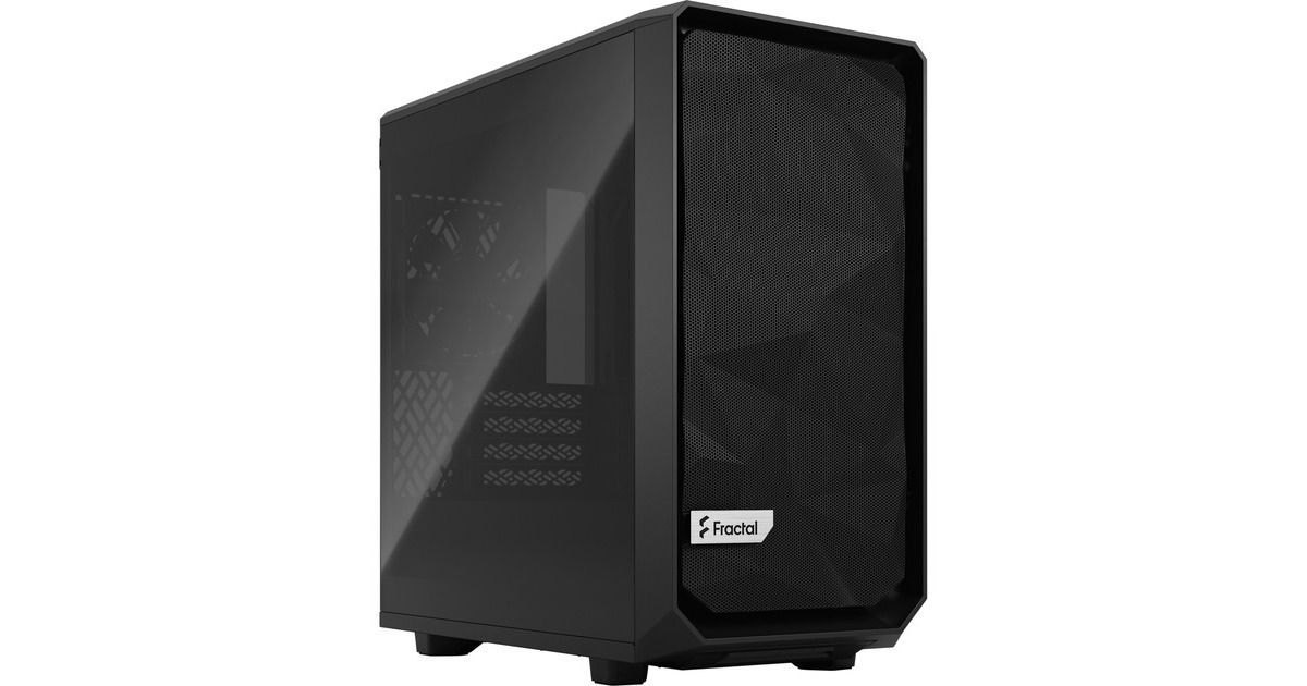Fractal Design Meshify 2 Mini Black TG Dark Tint, Tower-Gehäuse(schwarz, Tempered Glass)
