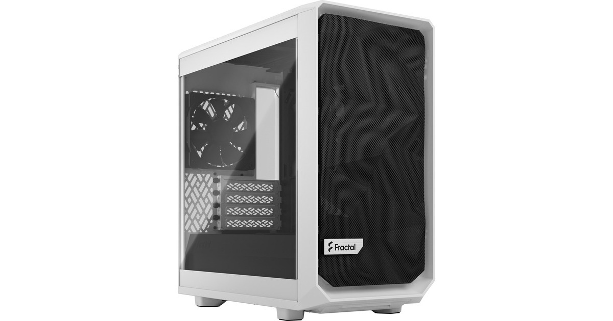 Fractal Design Meshify 2 Mini White TG Clear Tint, Tower-Gehäuse(weiß, Tempered Glass)