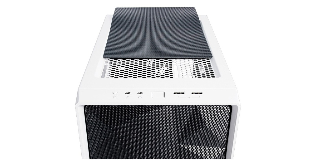 Fractal Design Meshify C Tempered Glass TG white clear, Tower-Gehäuse(weiß/schwarz, Window-Kit)