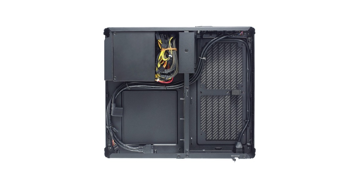 Fractal Design Node 202 + PSU 450W, HTPC-Gehäuse(schwarz, inkl. 450-Watt-Netzteil)