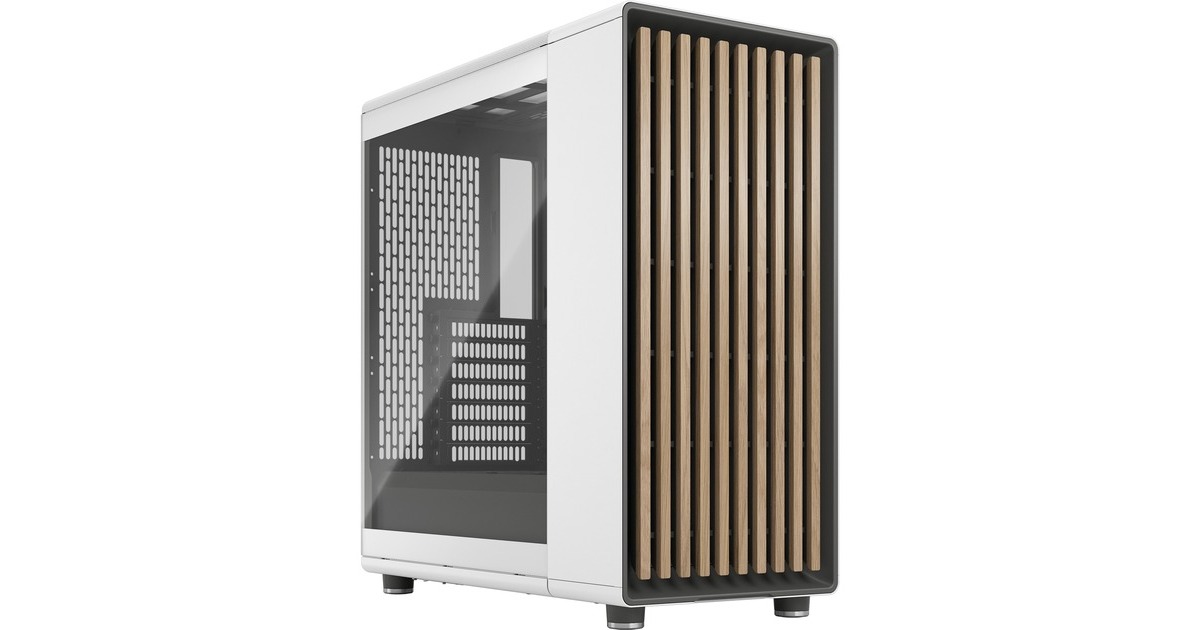 Fractal Design North Chalk White TG Clear, Tower-Gehäuse(weiß, Tempered Glass-Version)