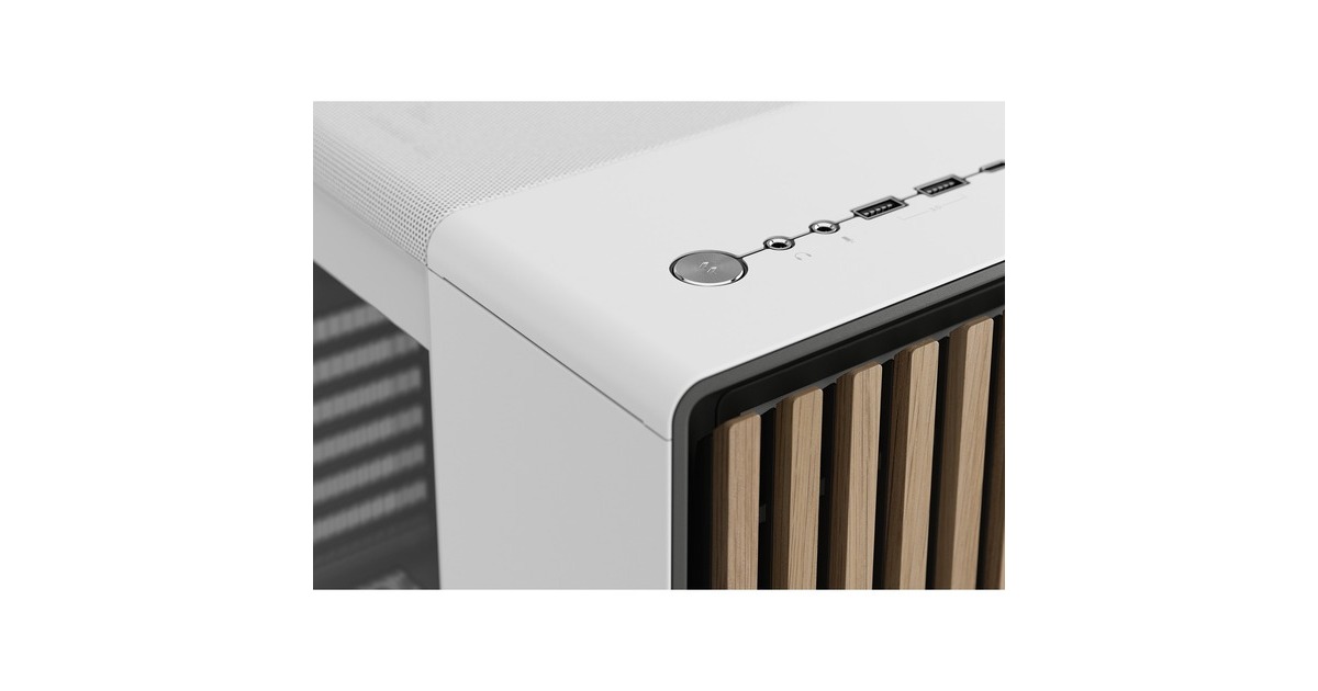 Fractal Design North Chalk White TG Clear, Tower-Gehäuse(weiß, Tempered Glass-Version)