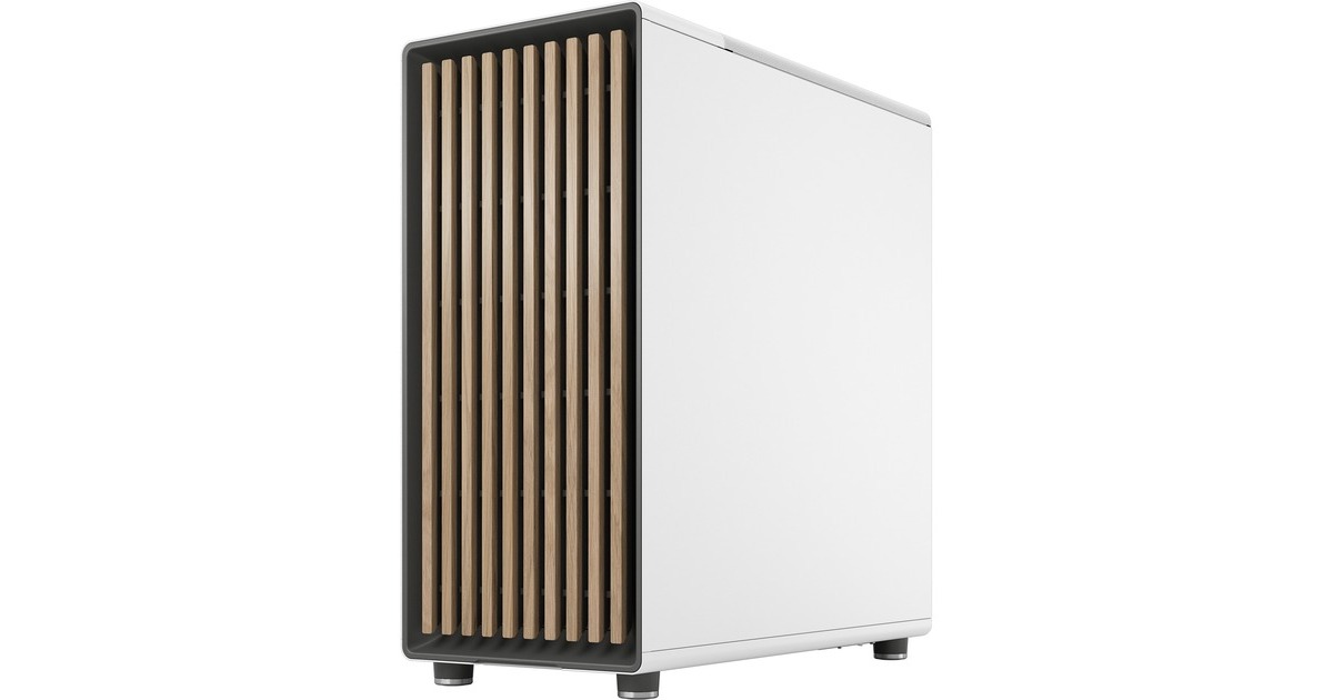 Fractal Design North Chalk White TG Clear, Tower-Gehäuse(weiß, Tempered Glass-Version)