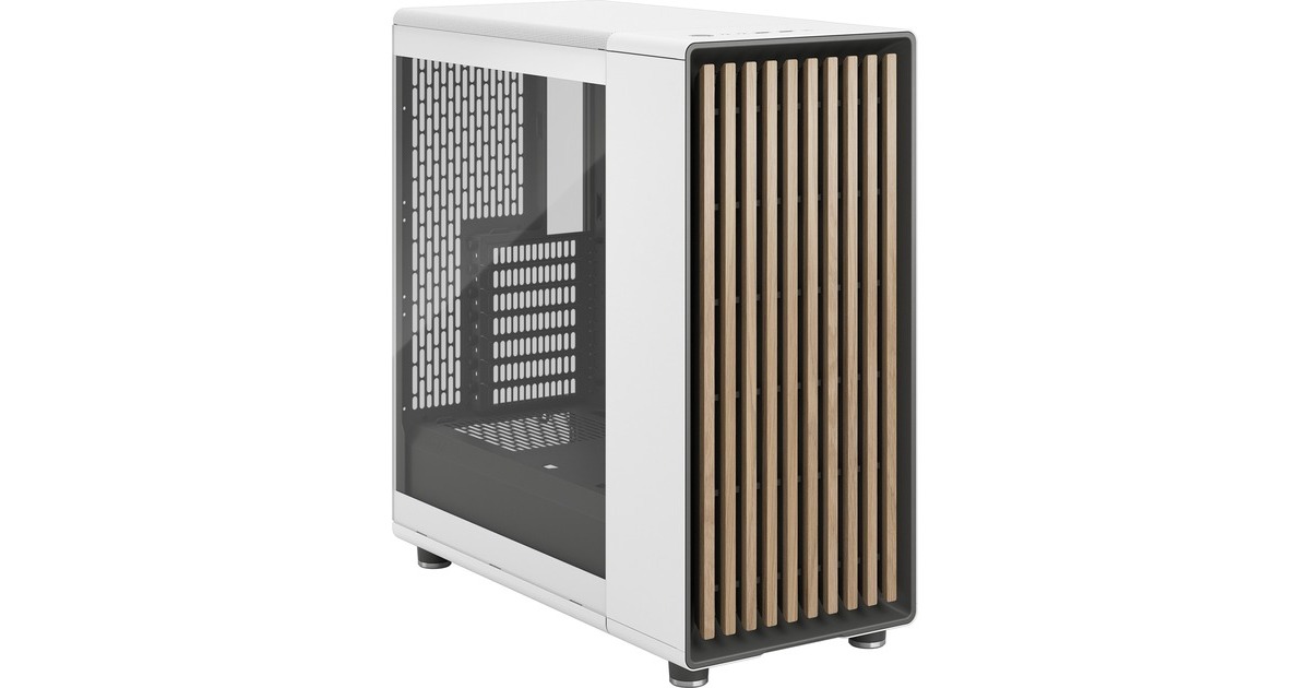 Fractal Design North Chalk White TG Clear, Tower-Gehäuse(weiß, Tempered Glass-Version)