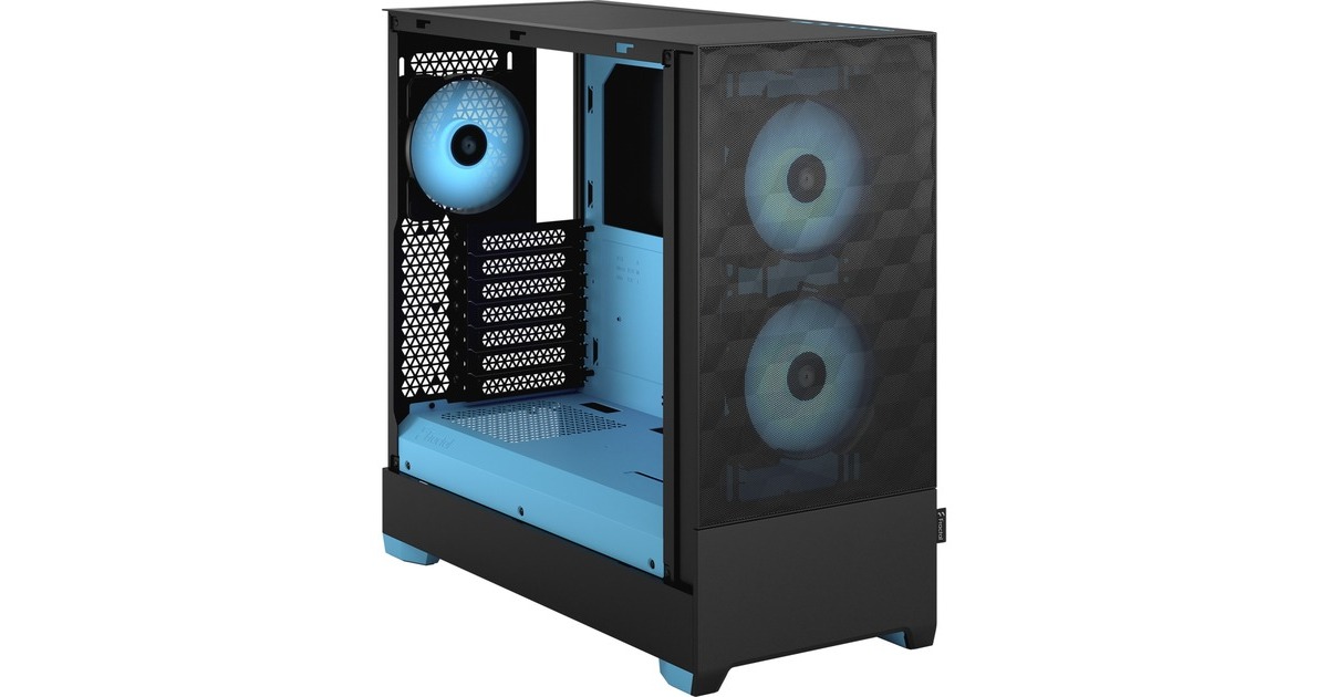 Fractal Design Pop Air RGB Cyan Core TG Clear Tint, Tower-Gehäuse(schwarz/hellblau)