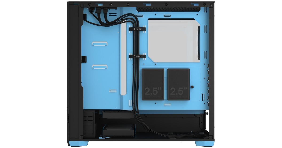 Fractal Design Pop Air RGB Cyan Core TG Clear Tint, Tower-Gehäuse(schwarz/hellblau)