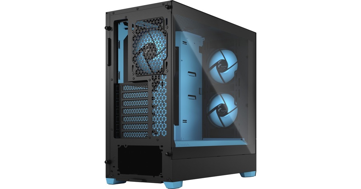 Fractal Design Pop Air RGB Cyan Core TG Clear Tint, Tower-Gehäuse(schwarz/hellblau)