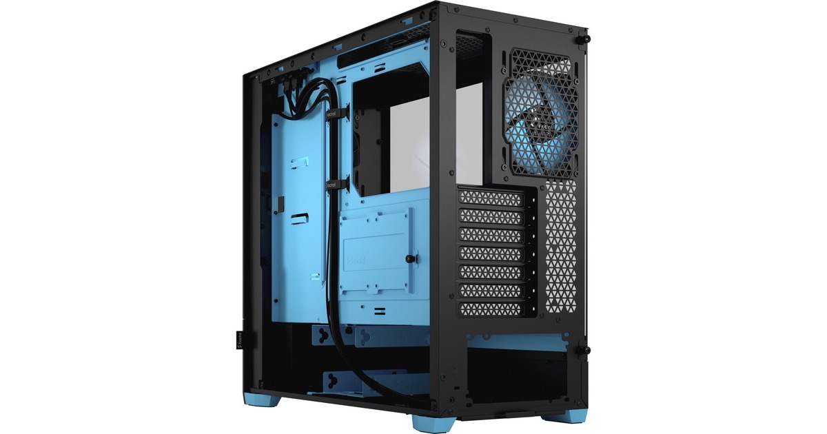 Fractal Design Pop Air RGB Cyan Core TG Clear Tint, Tower-Gehäuse(schwarz/hellblau)