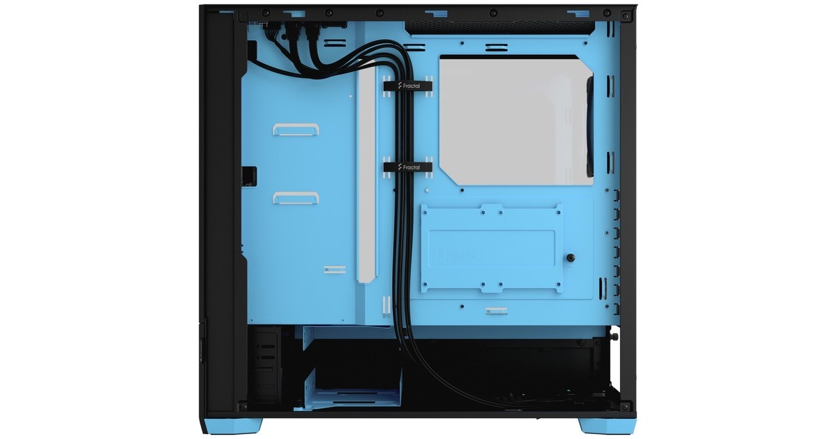 Fractal Design Pop Air RGB Cyan Core TG Clear Tint, Tower-Gehäuse(schwarz/hellblau)