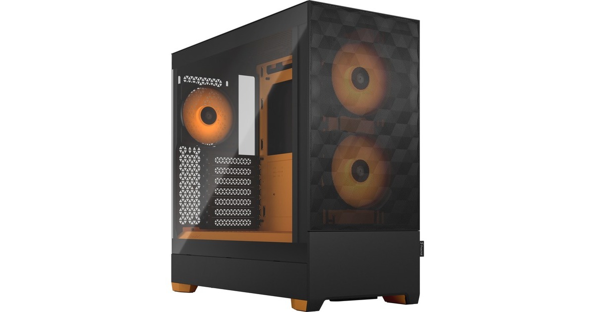 Fractal Design Pop Air RGB Orange Core TG Clear Tint, Tower-Gehäuse(schwarz/orange)