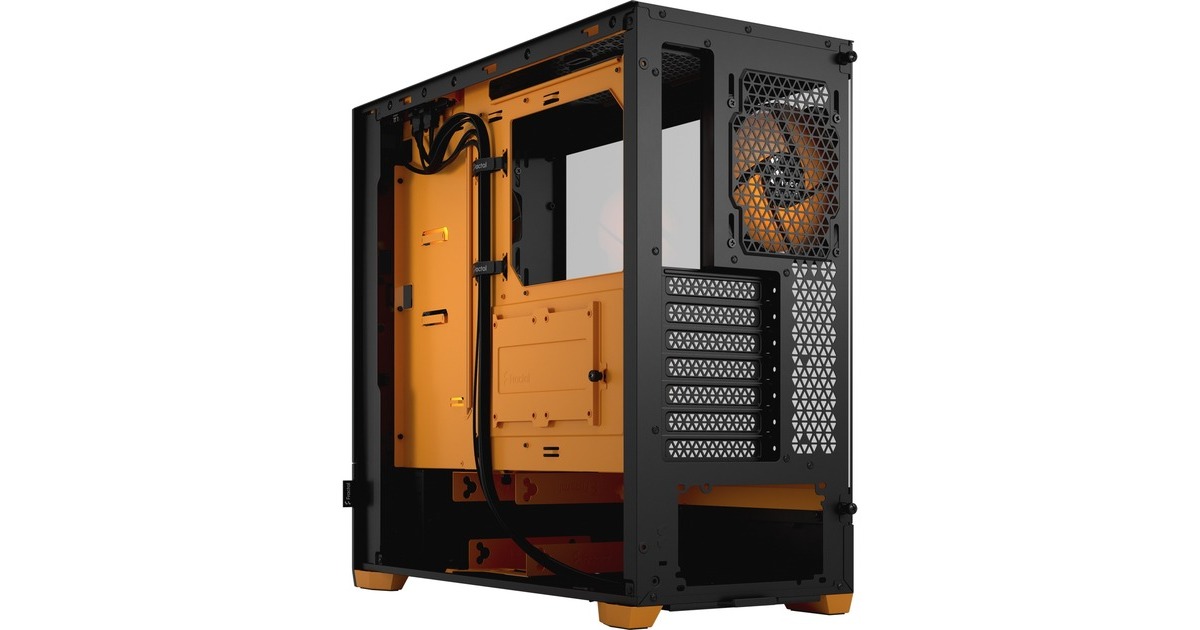 Fractal Design Pop Air RGB Orange Core TG Clear Tint, Tower-Gehäuse(schwarz/orange)