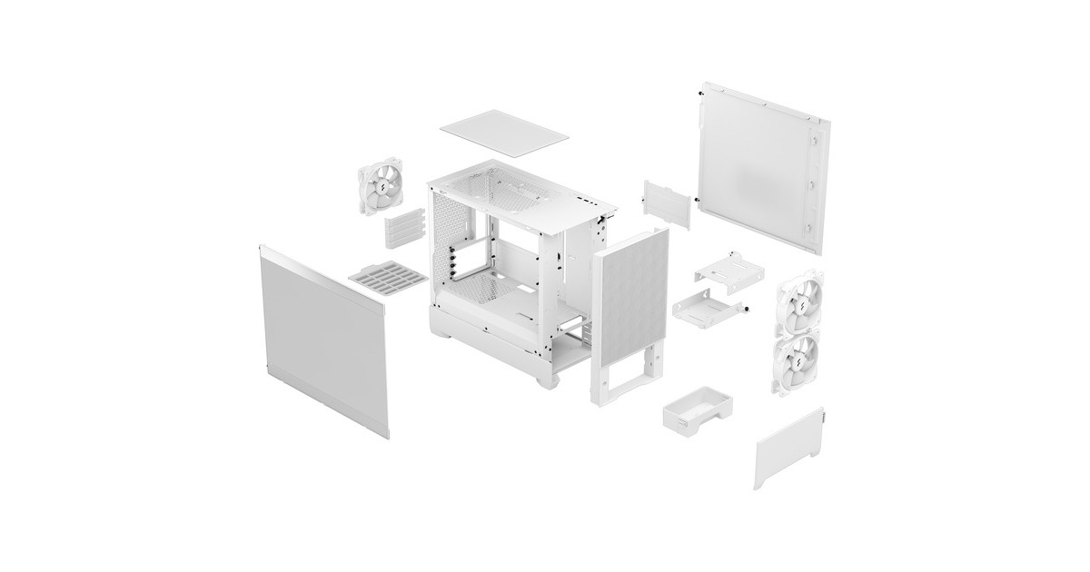 Fractal Design Pop Mini Air RGB White TG Clear Tint, Tower-Gehäuse(weiß)