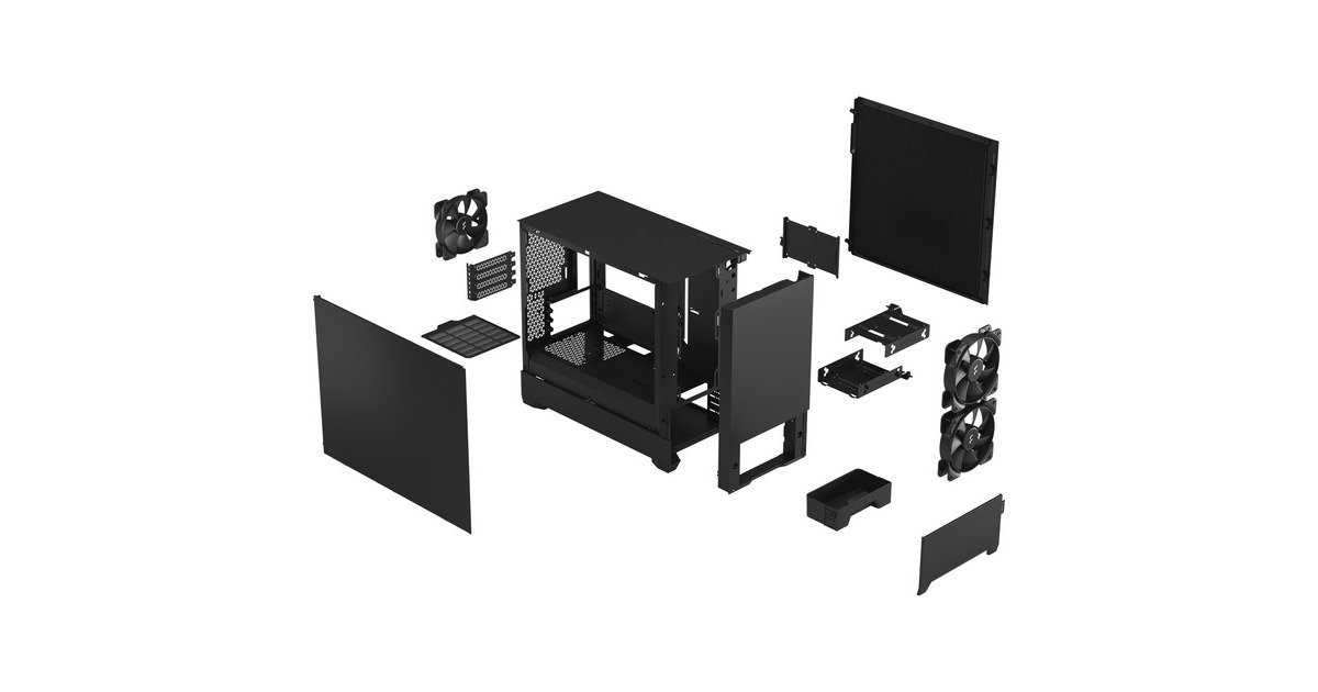 Fractal Design Pop Mini Silent Black Solid, Tower-Gehäuse(schwarz)