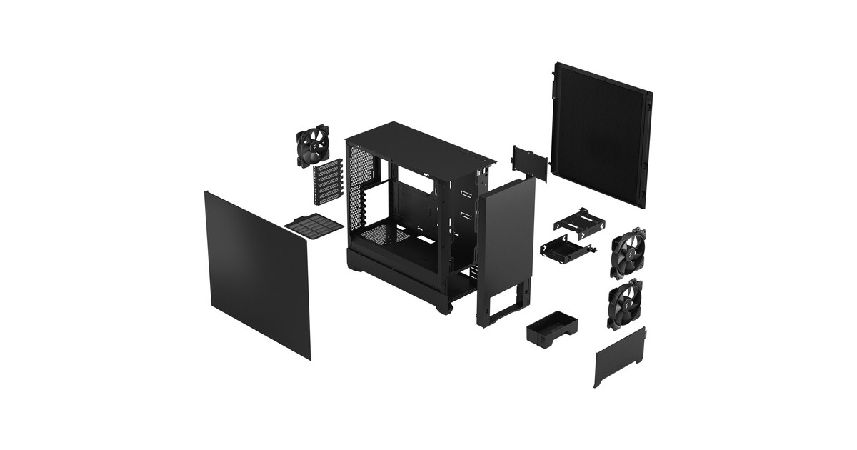Fractal Design Pop Silent Black Solid, Tower-Gehäuse(schwarz)
