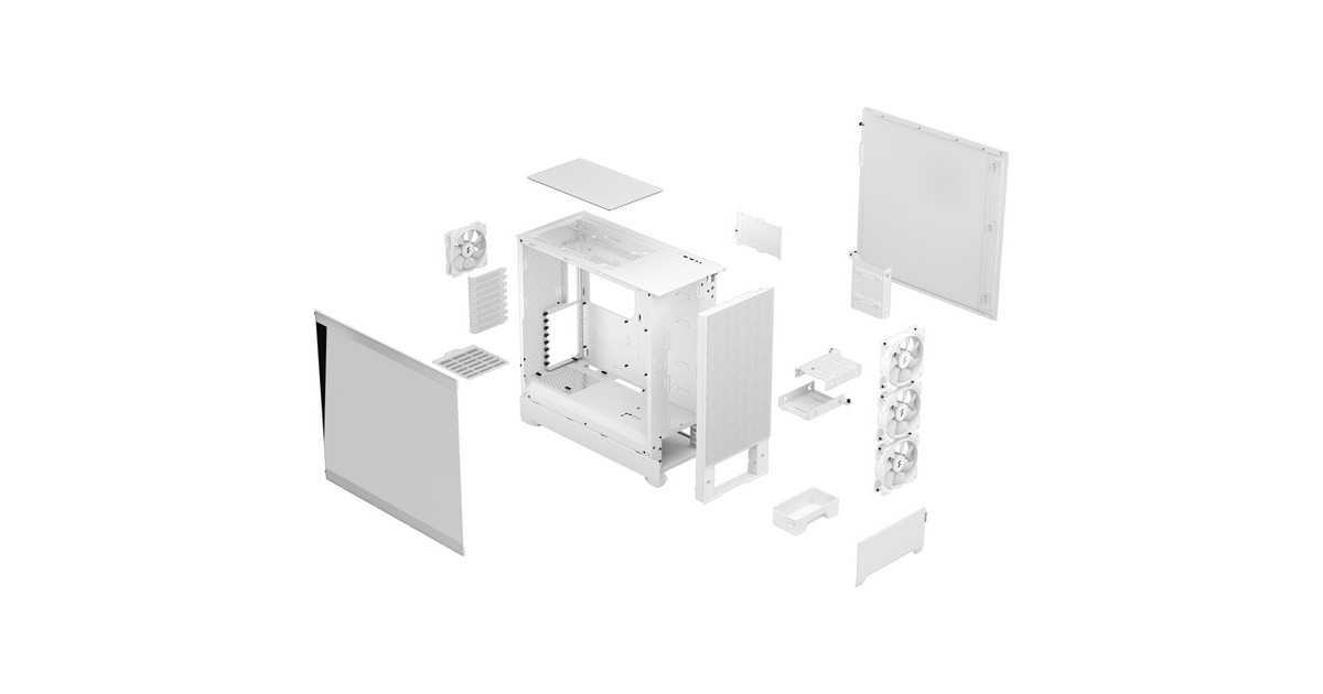 Fractal Design Pop XL Air RGB White TG Clear Tint, Big-Tower-Gehäuse(weiß)