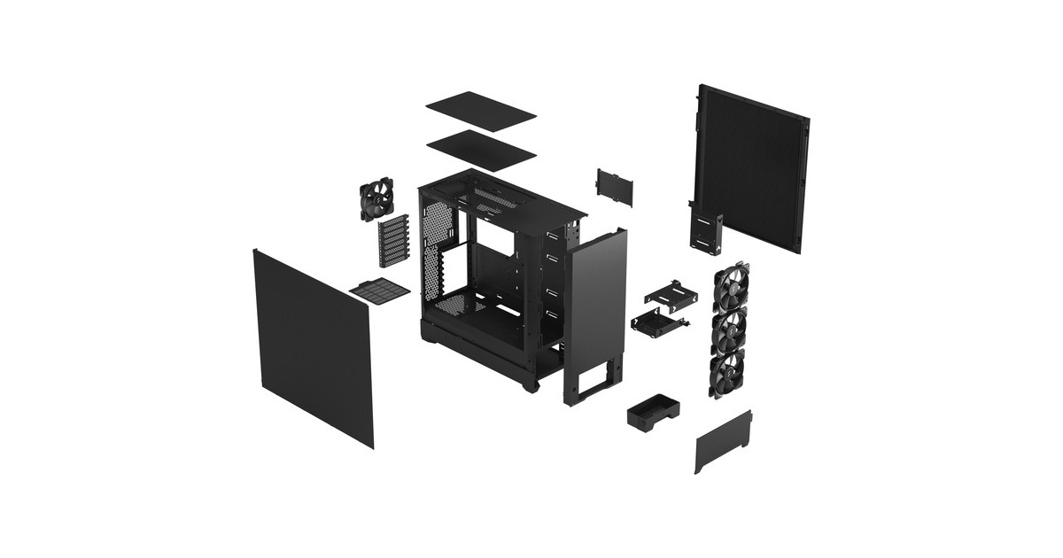 Fractal Design Pop XL Silent Black Solid, Big-Tower-Gehäuse(schwarz)